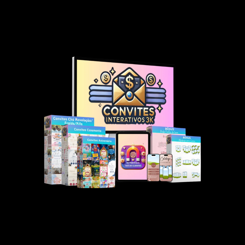 Pack com mais de 200 convites